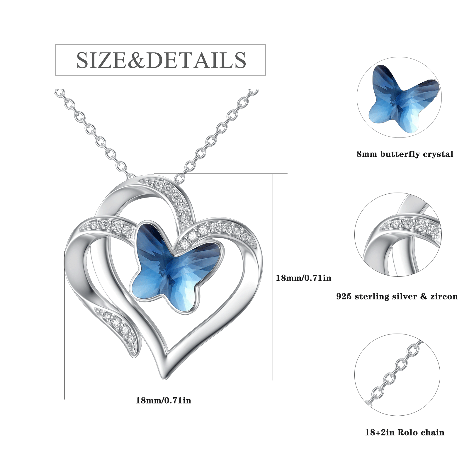 Women's Butterfly Crystal Choker Necklace, Elegant Gift